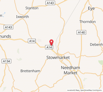 Map of Haughley, EnglandEngland