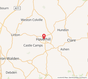 Map of Haverhill, EnglandEngland