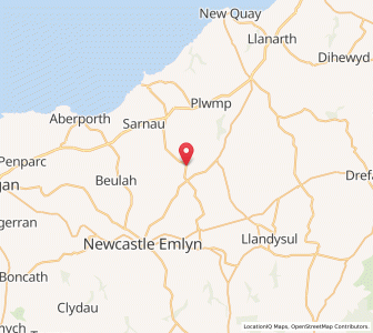 Map of Hawen, WalesWales