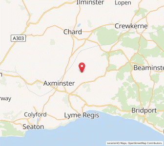 Map of Hawkchurch, EnglandEngland