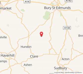 Map of Hawkedon, EnglandEngland