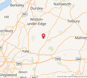 Map of Hawkesbury Upton, EnglandEngland