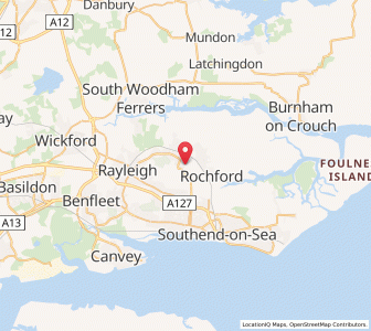 Map of Hawkwell, EnglandEngland