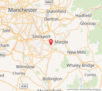 Map of Hazel Grove, EnglandEngland