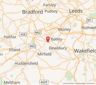 Map of Heckmondwike, EnglandEngland