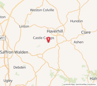 Map of Helion Bumpstead, EnglandEngland