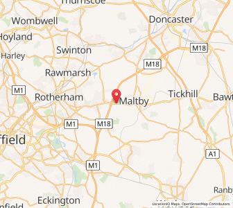Map of Hellaby, EnglandEngland