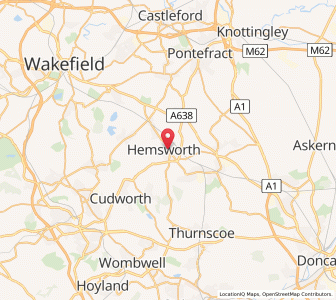 Map of Hemsworth, EnglandEngland