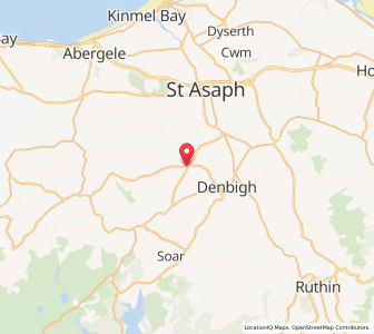 Map of Henllan, WalesWales