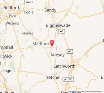 Map of Henlow, EnglandEngland
