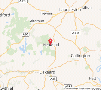 Map of Henwood, EnglandEngland