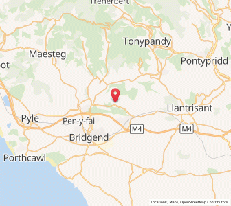 Map of Heol-y-Cyw, WalesWales