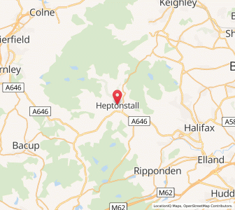 Map of Heptonstall, EnglandEngland