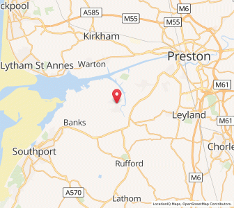 Map of Hesketh Bank, EnglandEngland