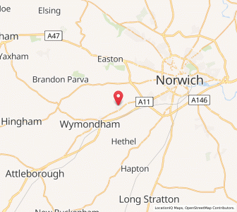 Map of Hethersett, EnglandEngland