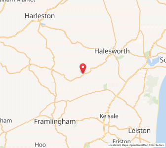 Map of Heveningham, EnglandEngland