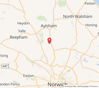 Map of Hevingham, EnglandEngland