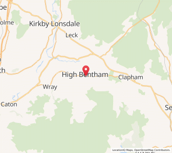 Map of High Bentham, EnglandEngland