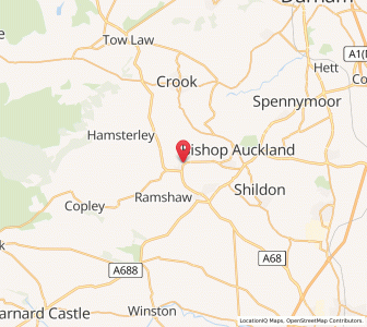 Map of High Etherley, EnglandEngland