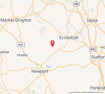 Map of High Offley, EnglandEngland
