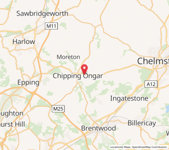 Map of High Ongar, EnglandEngland
