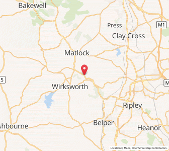 Map of High Peak Junction, EnglandEngland