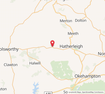 Map of Highampton, EnglandEngland