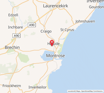 Map of Hillside, ScotlandScotland