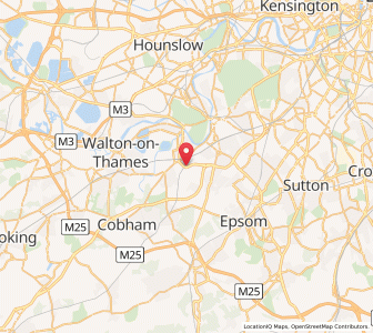 Map of Hinchley Wood, EnglandEngland