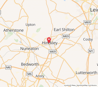 Map of Hinckley, EnglandEngland