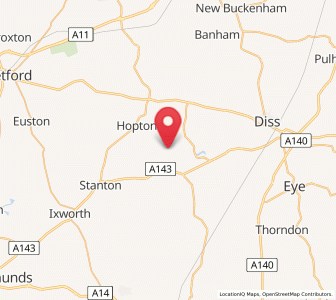 Map of Hinderclay, England