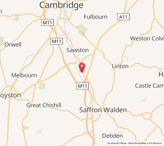 Map of Hinxton, EnglandEngland