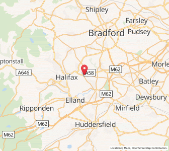 Map of Hipperholme, EnglandEngland