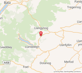 Map of Hirnant, WalesWales