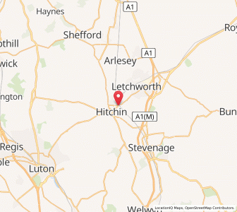 Map of Hitchin, EnglandEngland
