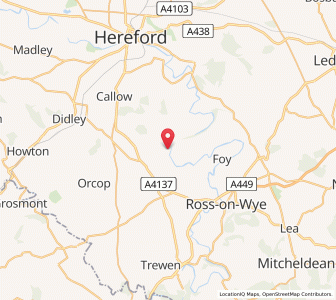 Map of Hoarwithy, EnglandEngland