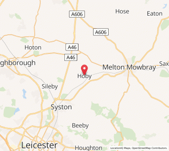 Map of Hoby, EnglandEngland