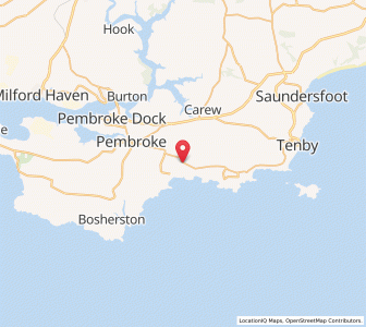 Map of Hodgeston, WalesWales