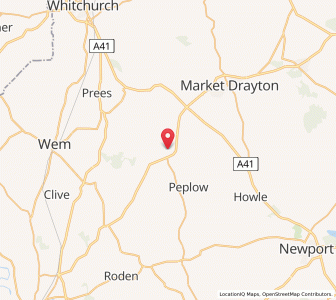 Map of Hodnet, EnglandEngland