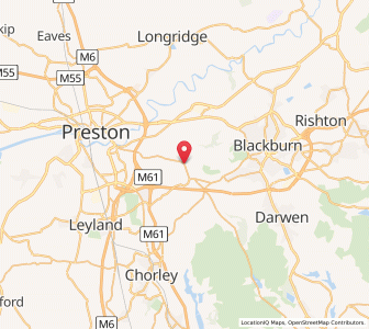 Map of Hoghton, EnglandEngland