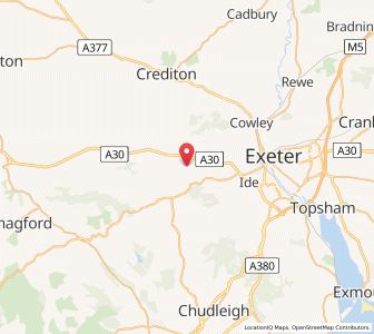 Map of Holcombe Burnell, EnglandEngland