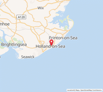 Map of Holland-on-Sea, EnglandEngland