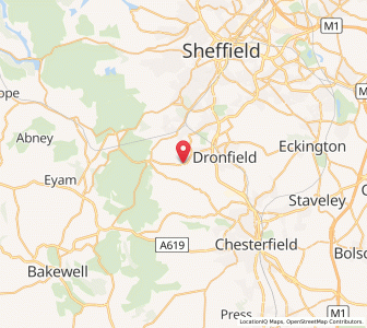 Map of Holmesfield, EnglandEngland