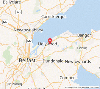 Map of Holywood, Northern IrelandNorthern Ireland