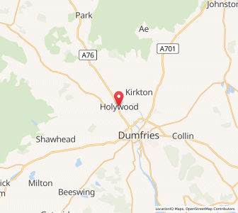 Map of Holywood, ScotlandScotland