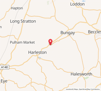 Map of Homersfield, EnglandEngland