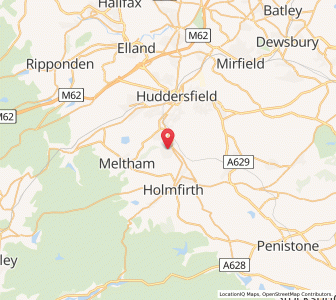 Map of Honley, EnglandEngland