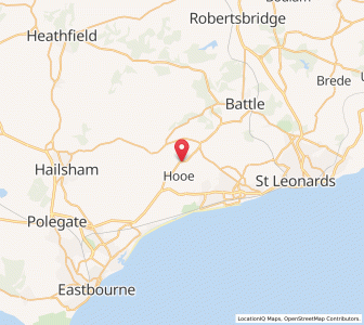 Map of Hooe, EnglandEngland