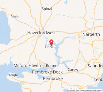 Map of Hook, WalesWales