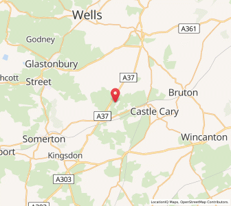 Map of Hornblotton Green, EnglandEngland